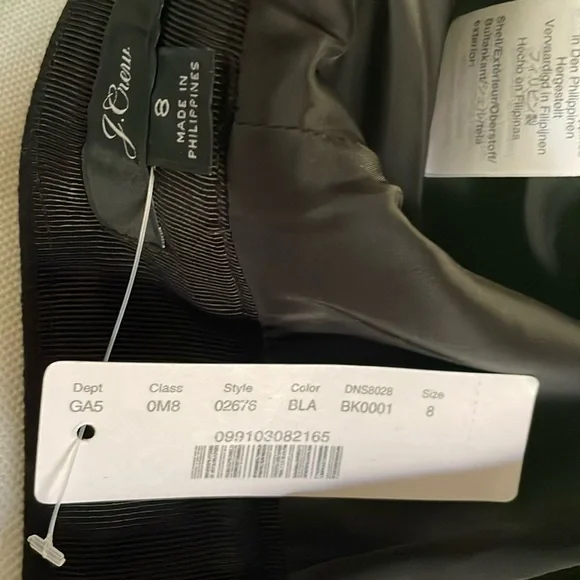 J Crew Black No. 2 Pencil Skirt in Double-serge wool (Sz 8) - NEW w/tags - Picture 4 of 9